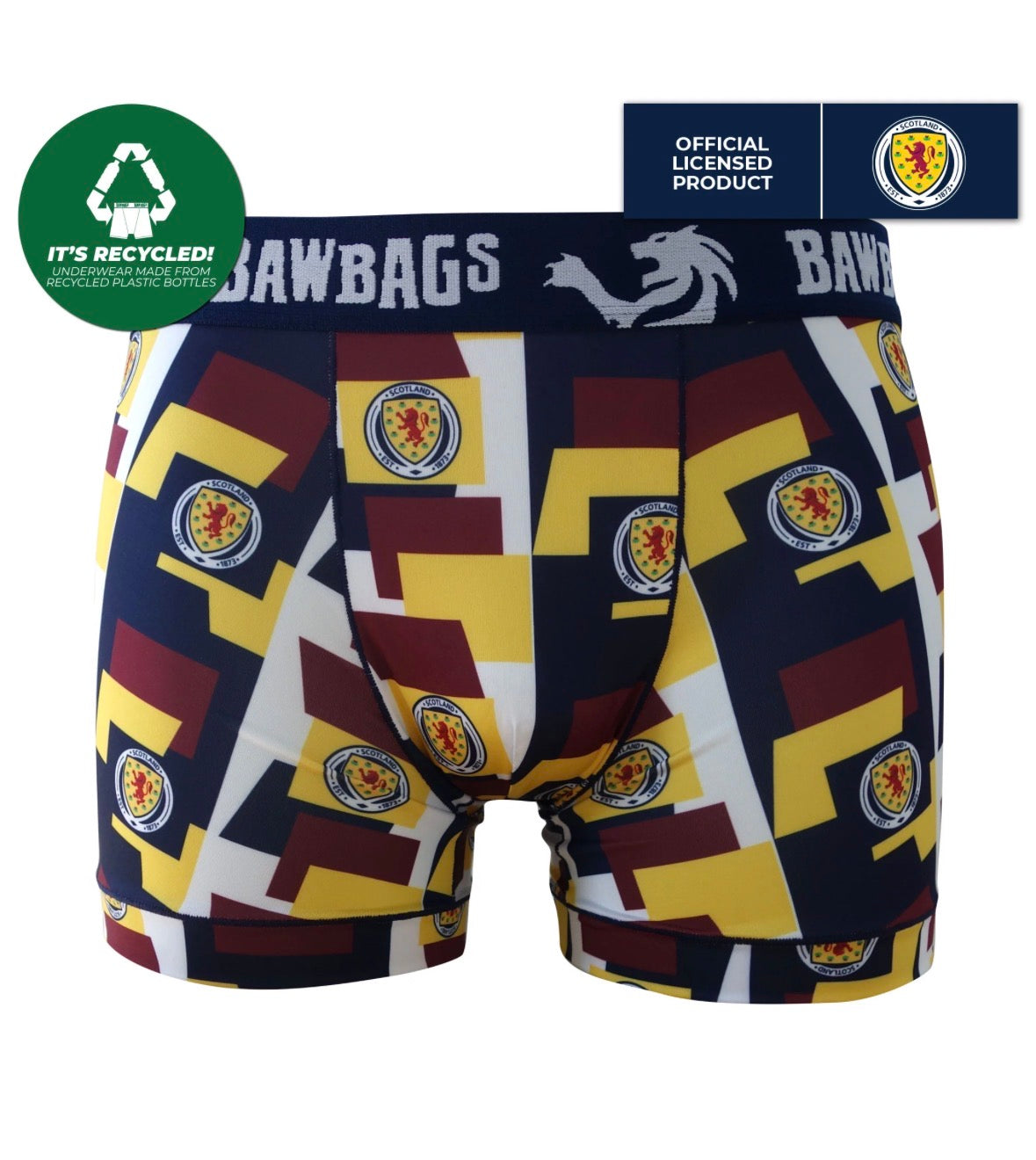 Cool De Sacs Scotland National Team Tiles Technical Boxer Shorts