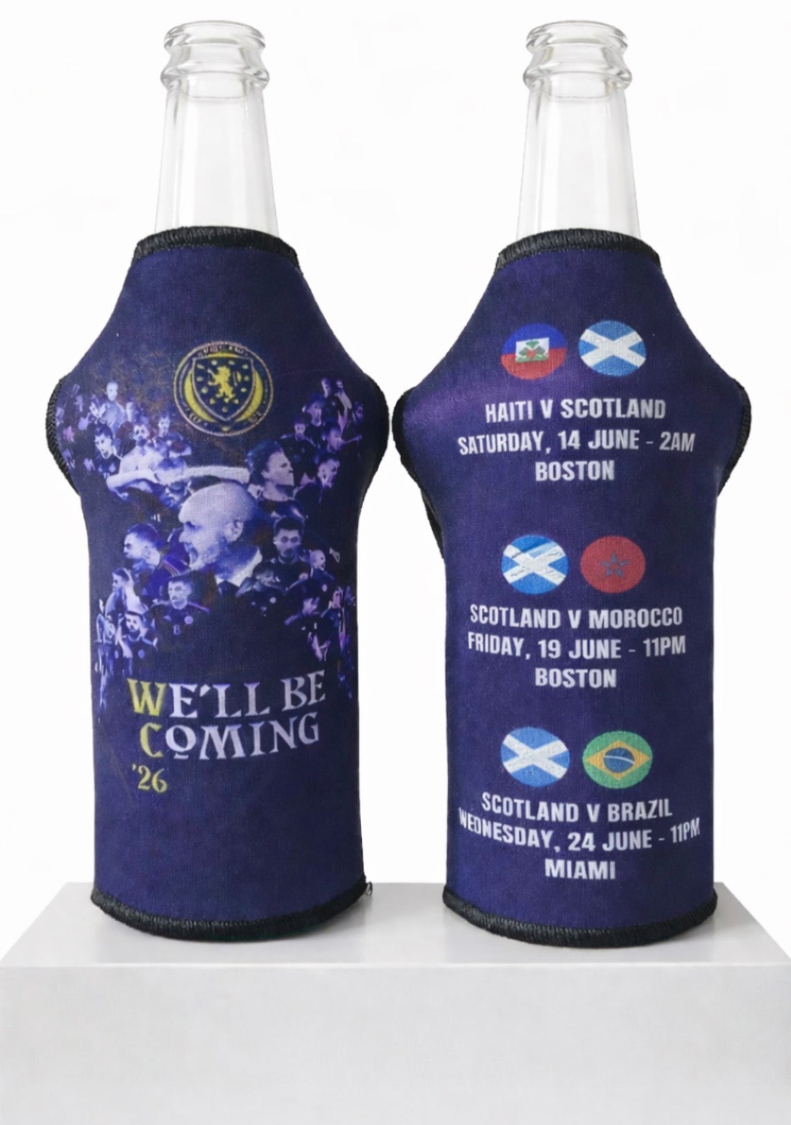Official Scottish Football Association Fixtures Beer Bottle Cooler