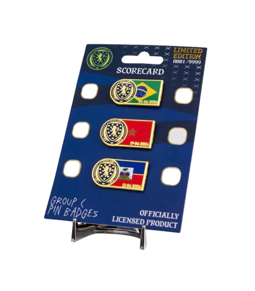 Scotland National Team Group C Scorecard Pin Badge Collection