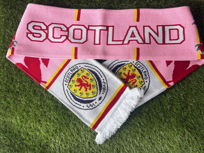 Pink Scotland Striped Scarf