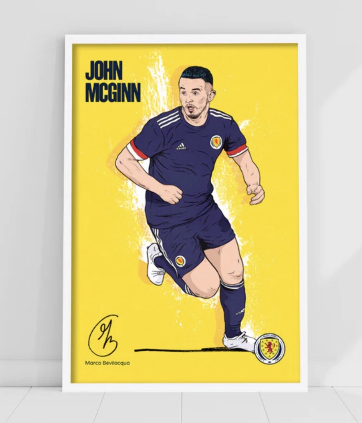 Scotland National Team John McGinn Poster A3
