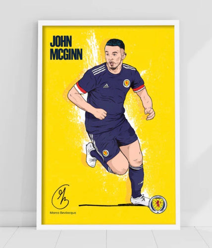 Scotland National Team John McGinn Poster A3