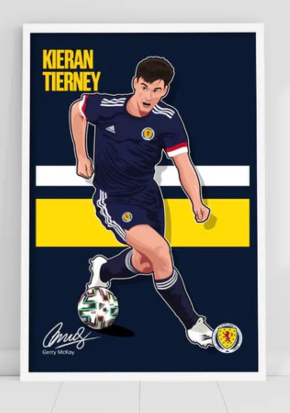 Scotland National Team Kieran Tierney Poster A3