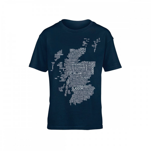 Map Names Navy T-Shirt