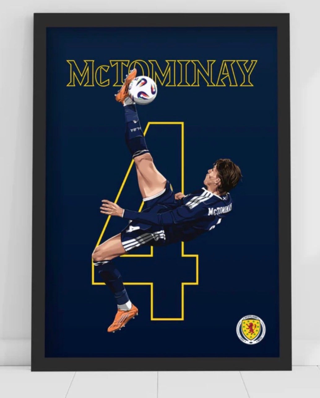 Scotland National Team Scott McTominay Overhead Kick Goal Poster Football A3