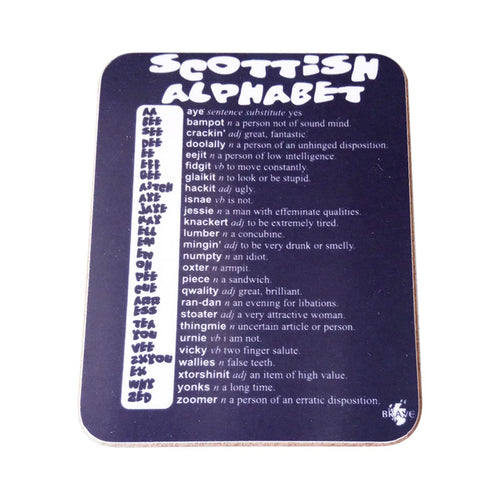 Scottish Alphabet Coaster