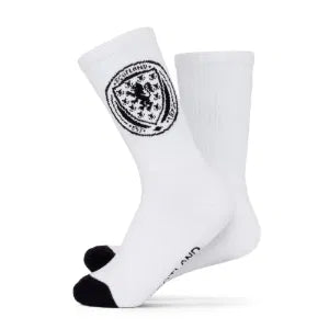 Scotland National Team White Sports Socks Crest Design