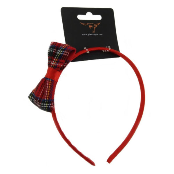 Tartan Alice Band with Bow