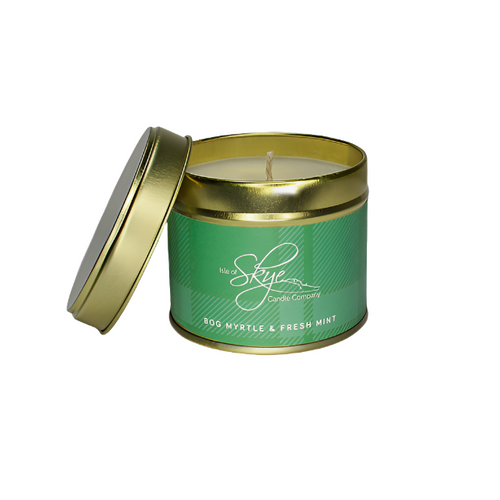 Bog Myrtle and Fresh Mint Travel Tin Candle