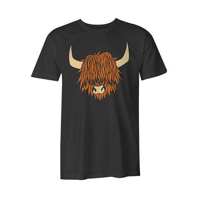 Highland Cow Unisex Graphite T-Shirt