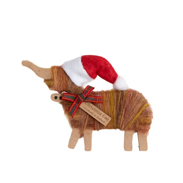 Hairy Coo Standing Christmas Decoration