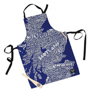 Mapped Out Navy Apron