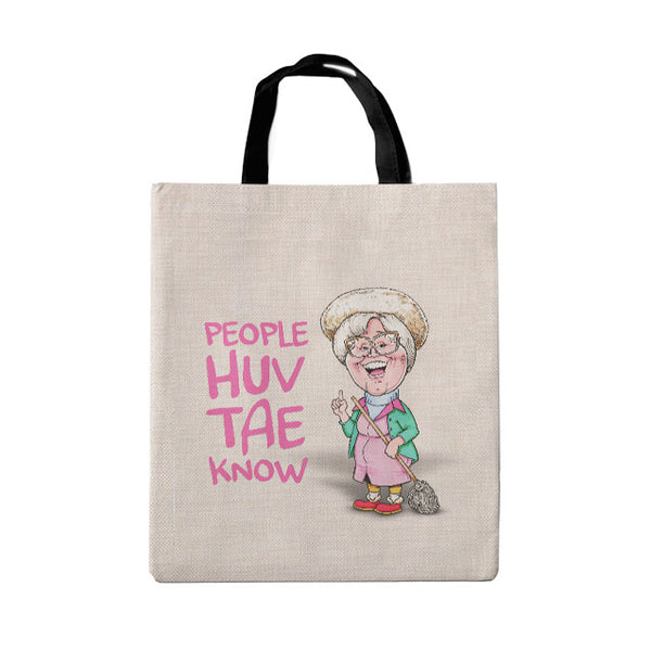 People Huv Tae Know Heavyweight Tote Bag