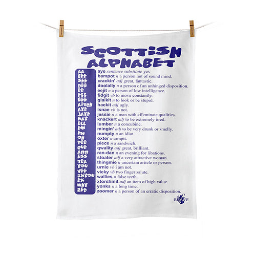 Scottish Alphabet Tea Towel