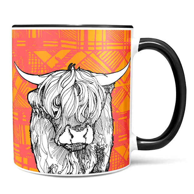 Tartan Cow Chunky Mug