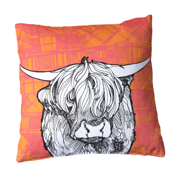 Tartan Cow Cushion