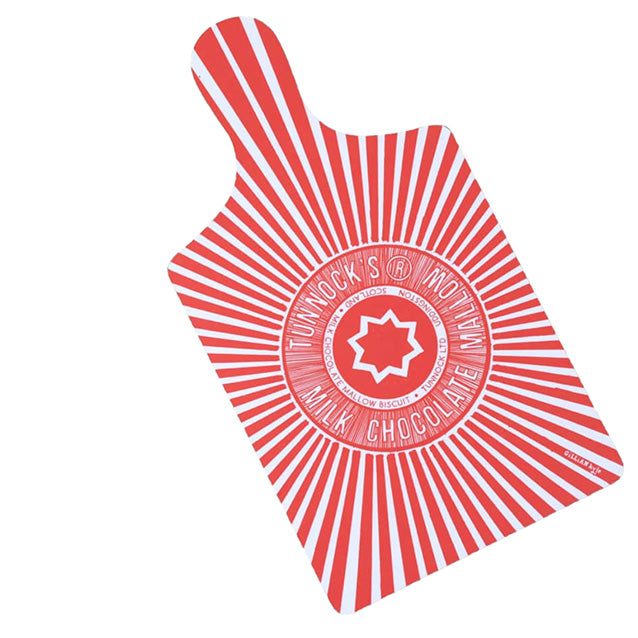 Tea Cake Rapper Tunnock's Tea Cake Wrapper Chopping Board | Born in Scotland