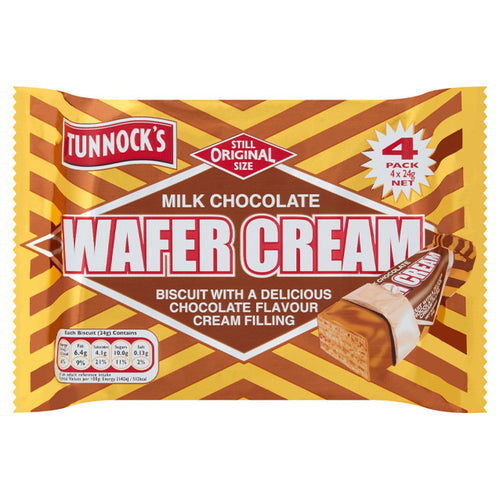 Tunnock's Wafer Cream 4 x 24g